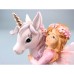 Fairy Standing by Unicorn Foal, 9cm, 2 Assorted