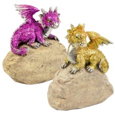 Glittery Dragons, 13cm, 2 assorted