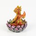 Dragon in Lotus Flower, gold, 10cm