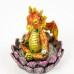 Dragon in Lotus Flower, gold, 10cm