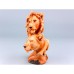 Carved Wood-effect Lion Heads, 18cm