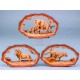 Carved Wood-effect Safari Animals in Log, 19x12cm, 3 assorted