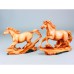 Carved Wood-effect Horse on Base, 19cm, 2 assorted