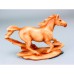 Carved Wood-effect Horse on Base, 19cm, 2 assorted