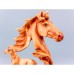 Carved Wood-effect Horse and Head, 19cm