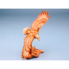Carved Wood-effect Flying Eagle, 20x15cm