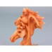 Carved Wood-effect Double Horse Head, 19cm