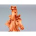 Carved Wood-effect Double Horse Head, 19cm