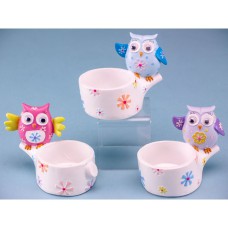 Colourful Owl Trinket Pot, 7cm, 3 assorted