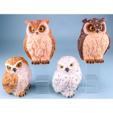 Ruffled Feather Owls 15cm, 4 assorted