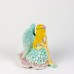 Fairy Sitting with Birds, blue, 10cm