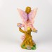 Fairy Sitting on Branch, pink, 16cm