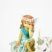 Fairy on Standing Unicorn, blue, 10cm