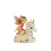 Fairy on Sitting Unicorn, pink, 7cm