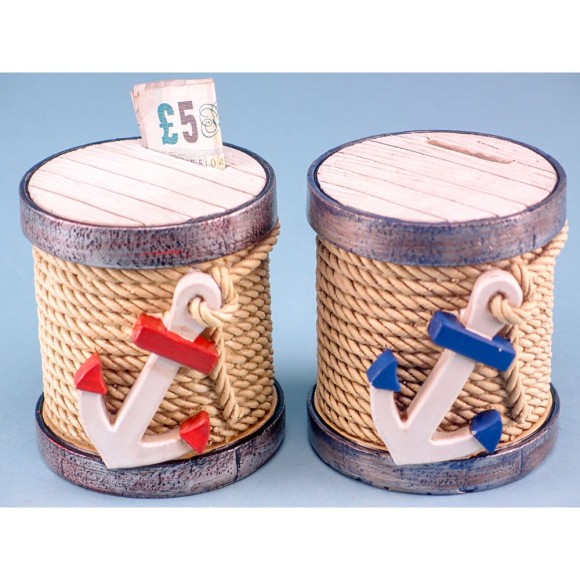 Capstan Money Box, 8.5cm, 2 assorted