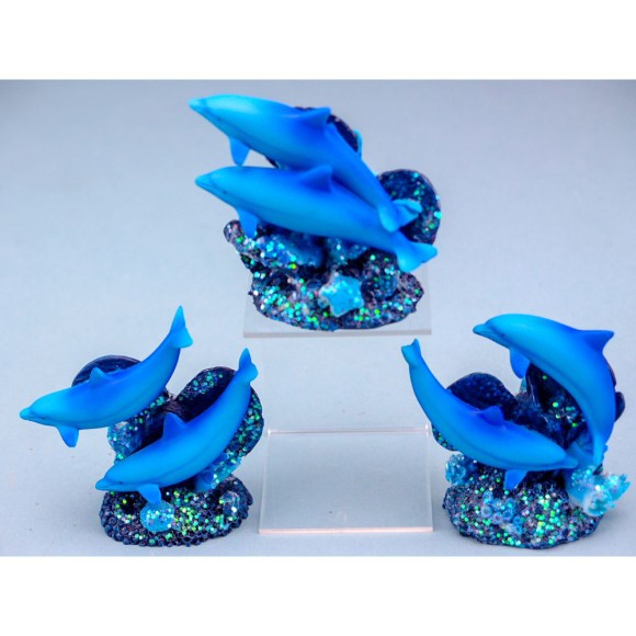 Dolphin Pair on Propellor, 7.5cm, 3 assorted