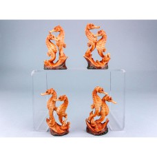 Wood Effect Seahorse Pair, 12cm, 4 assorted