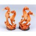 Wood Effect Seahorse Pair, 12cm, 4 assorted