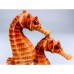 Wood Effect Seahorse Pair, 12cm, 4 assorted