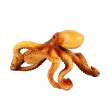 Carved Wood-effect Octopus, 18cm