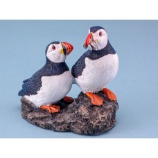 Puffin Pair on Rock, 10cm