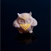 Unglazed Porcelain Owl with LED Light, 8cm