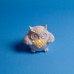 Unglazed Porcelain Owl with LED Light, 8cm