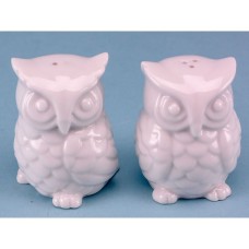 Porcelain Owl Salt & Pepper Set, 6.5x5cm