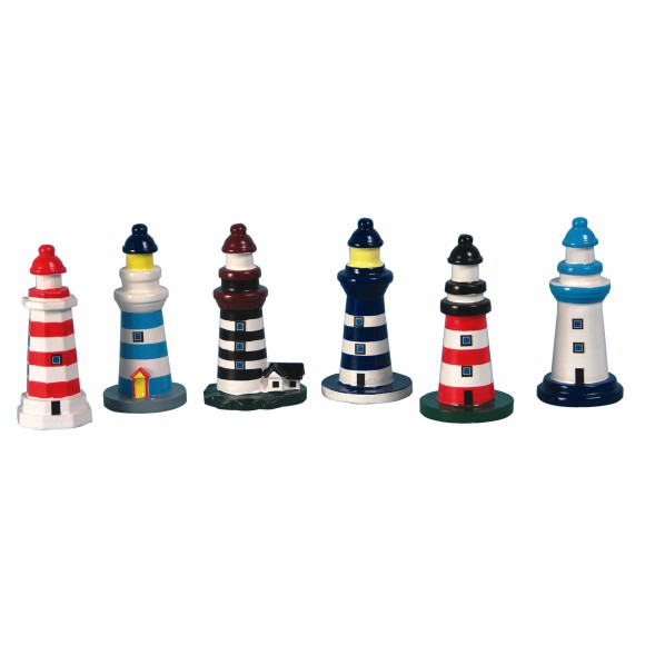 Lighthouse, 8cm, 6 assorted