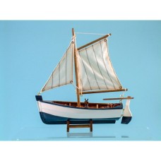 Sail Boat with Oars, 22x22cm