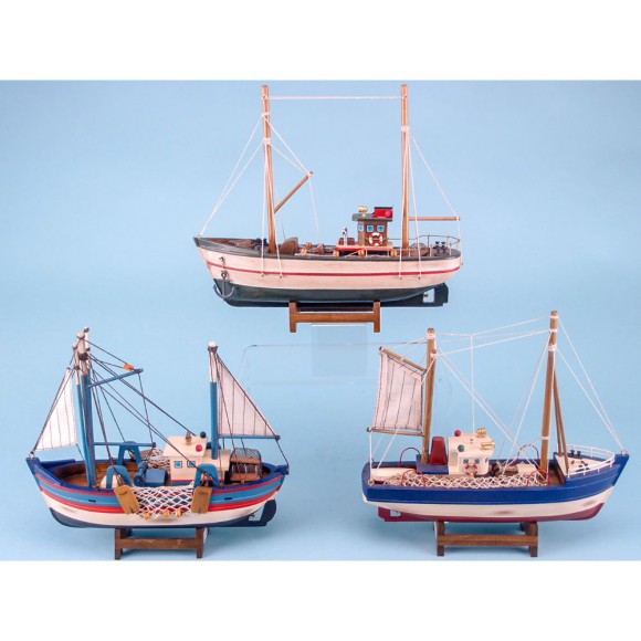 Distressed Finish Trawler Asst, 24cm x22cm, 3 assorted