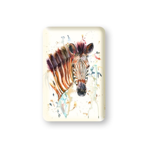 Meg Hawkins Colourful Zebra Magnet