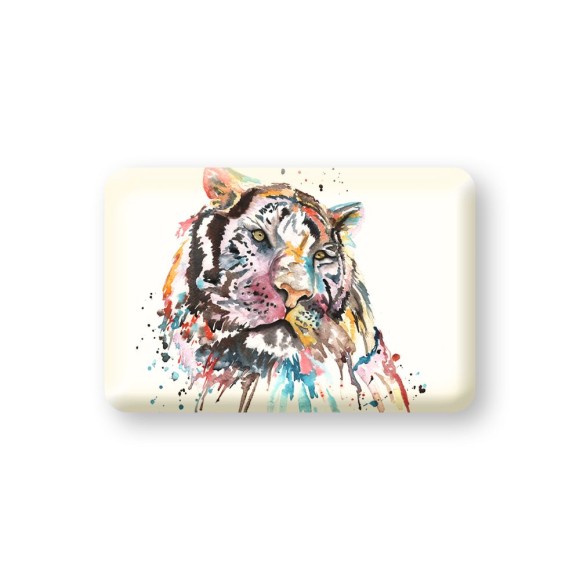 Meg Hawkins Colourful Tiger Magnet