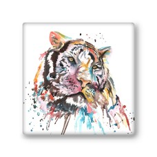 Meg Hawkins Colourful Tiger Stone Coaster