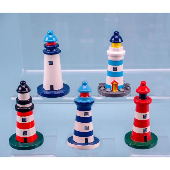 Lighthouse, 8cm, 5 assorted