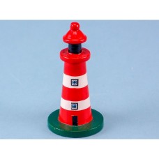 Red & White Lighthouse, 8cm