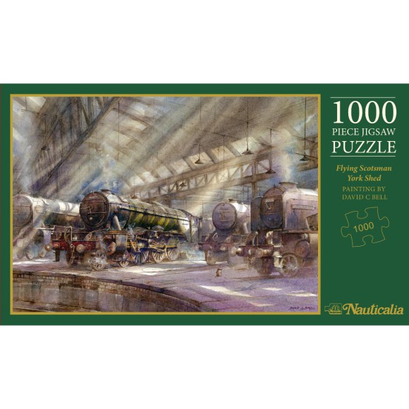 Flying Scotsman at York Shed by David Bell 1,000-piece Puzzle 