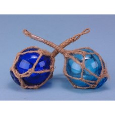 Glass Float Turquoise & Blue, 5cm, 2 assorted