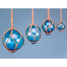 Glass Floats, Turquoise, Set 4 