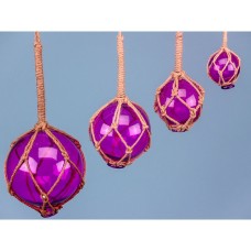 Glass Floats, Purple Set of 4 (5-12.5cm)