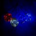 Glass Float with LED Lights, 10cm, 4 assorted