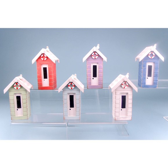 Beach Hut Money Box, Antique Finish, 16x8.5cm, 6 assorted