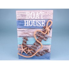 Quay and Sea Boat House Anchor Plaque, 30x20cm