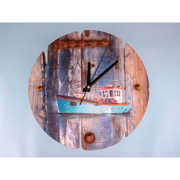 Fishing Boat Clock, 34cm
