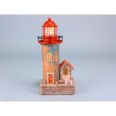 Lighthouse with LED Light, 21x10cm