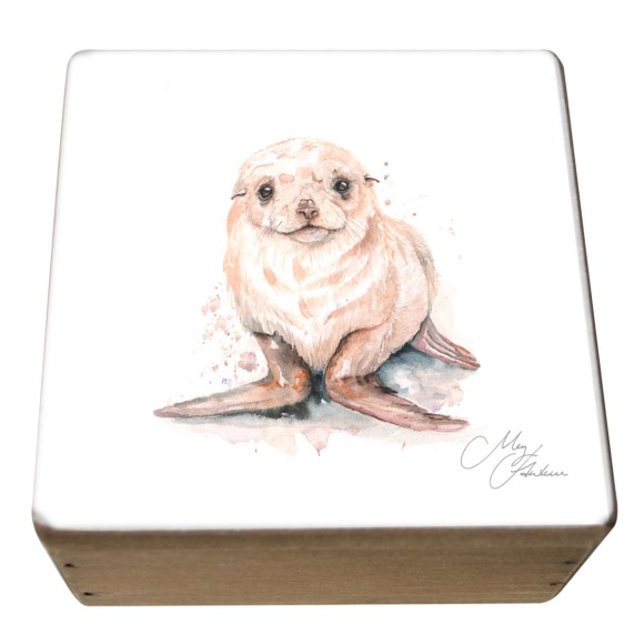 Meg Hawkins Seal Pup Box, 9x9cm