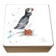 Meg Hawkins Pensive Puffin Box, 9x9cm