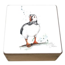 Meg Hawkins Hungry Puffin Box, 9x9cm