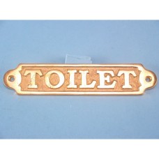 Brass Plaque Toilet, 16x3.5cm