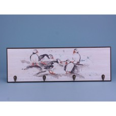 Meg Hawkins Puffin Group Wall Hooks, 60x20cm